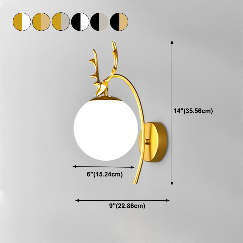 Modern Glass Wall Light Scone Creative Wall Light Fixture for Bedroom