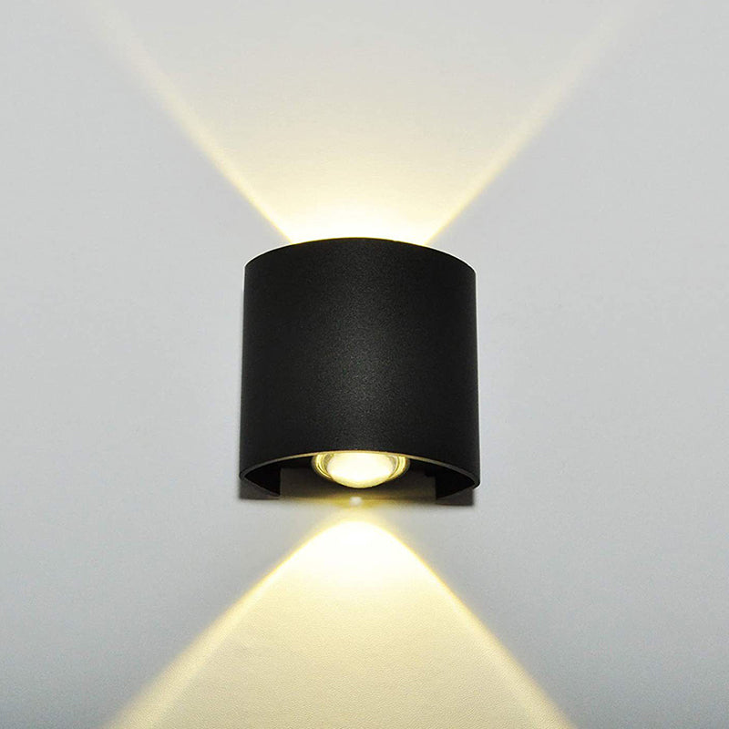 Éclairage mural de forme rectangulaire Métal de style moderne 1 lampe d'applications légères pour extérieur