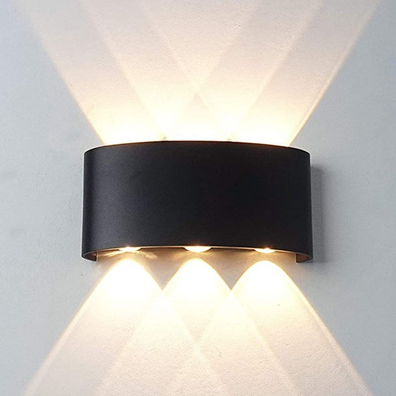 Éclairage mural de forme rectangulaire Métal de style moderne 1 lampe d'applications légères pour extérieur