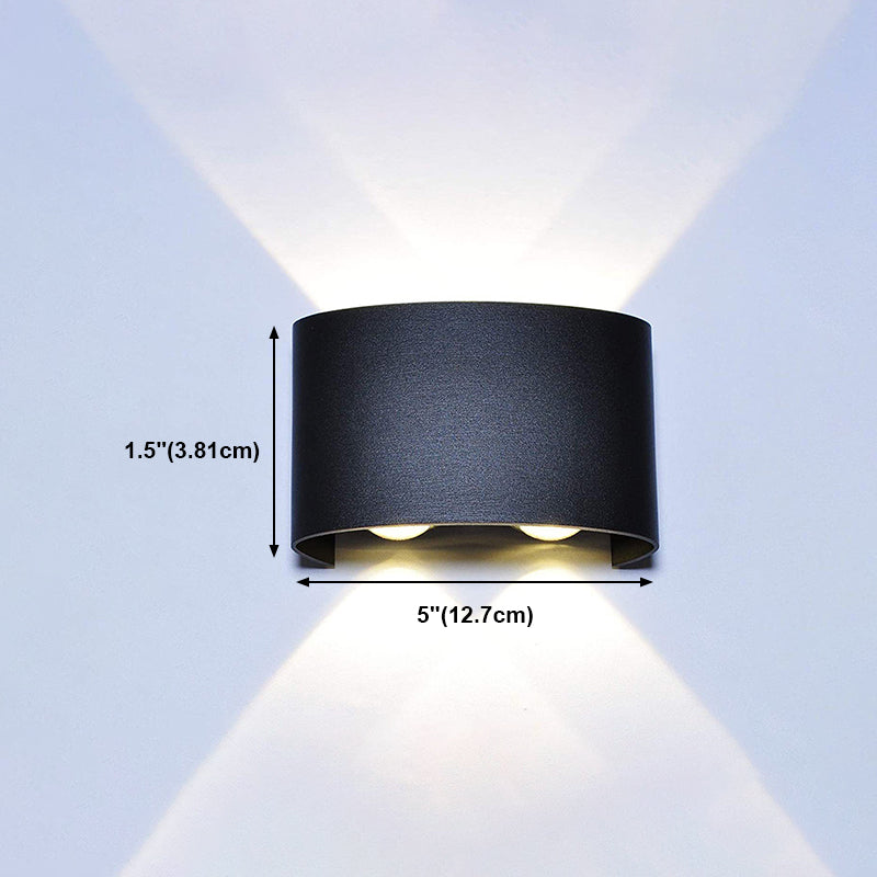 Éclairage mural de forme rectangulaire Métal de style moderne 1 lampe d'applications légères pour extérieur