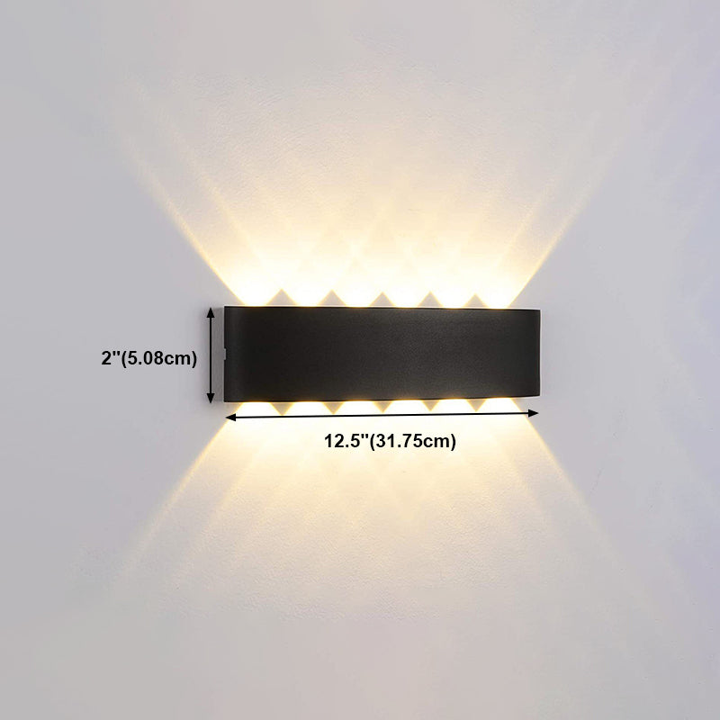 Éclairage mural de forme rectangulaire Métal de style moderne 1 lampe d'applications légères pour extérieur