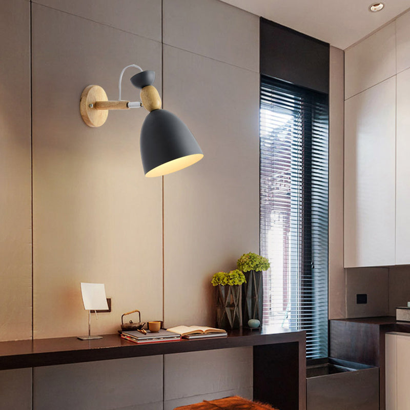 Forma geométrica Luz de pared de metal Macarons nórdicos 1 luz de montaje de pared de luz