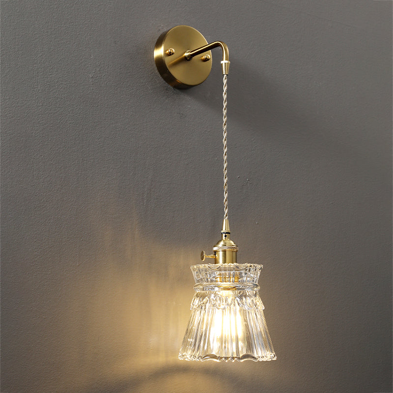 Moderno Wall Light Scone Creative Glass Shade Luz de la pared para dormitorio