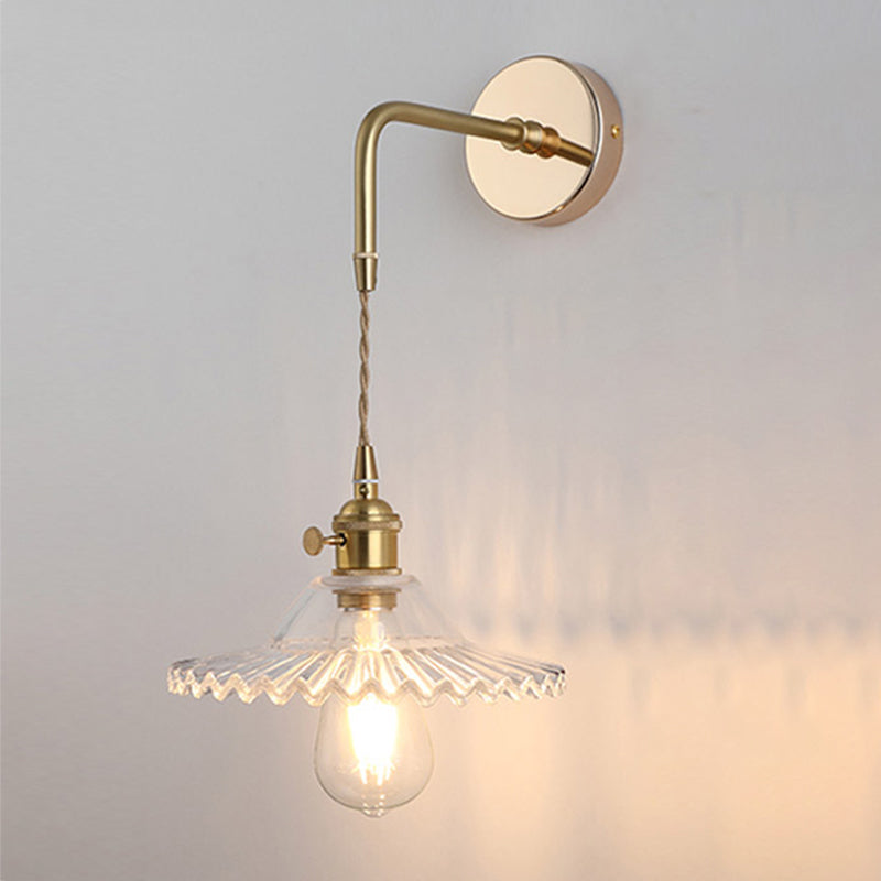 Moderno Wall Light Scone Creative Glass Shade Luz de la pared para dormitorio