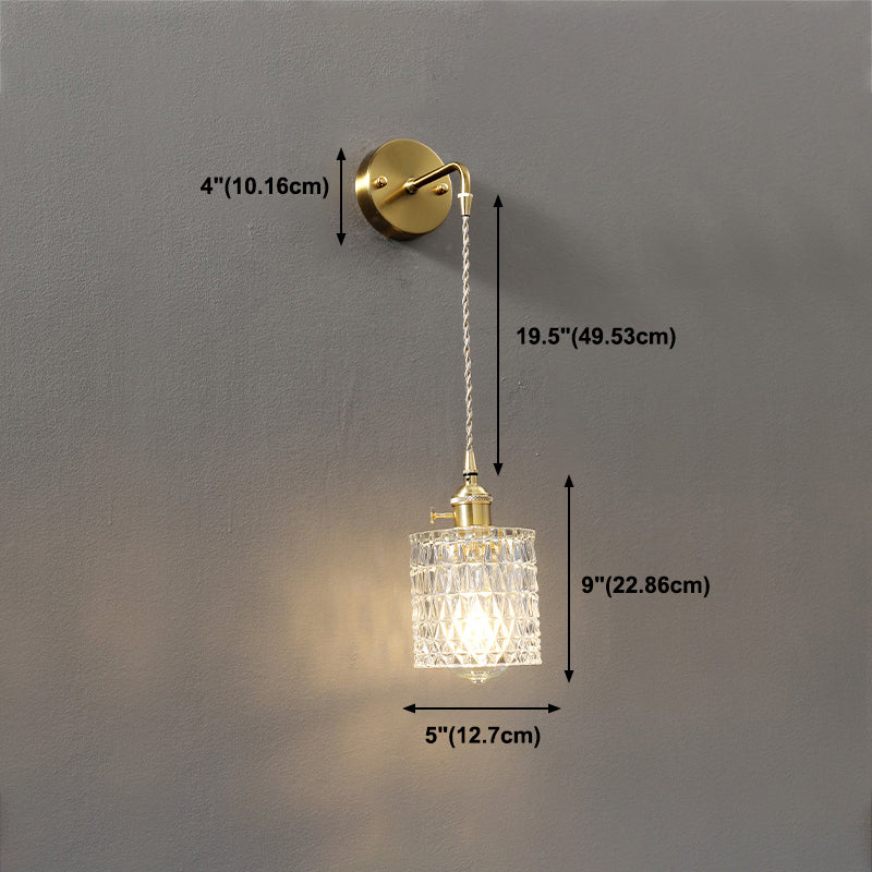 Moderno Wall Light Scone Creative Glass Shade Luz de la pared para dormitorio