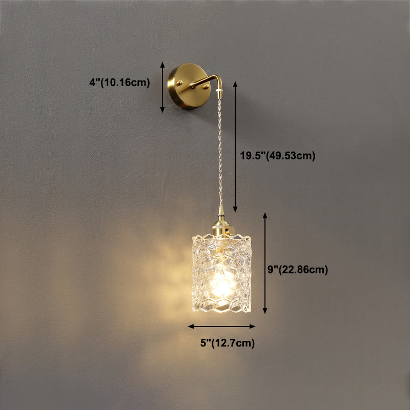 Moderno Wall Light Scone Creative Glass Shade Luz de la pared para dormitorio