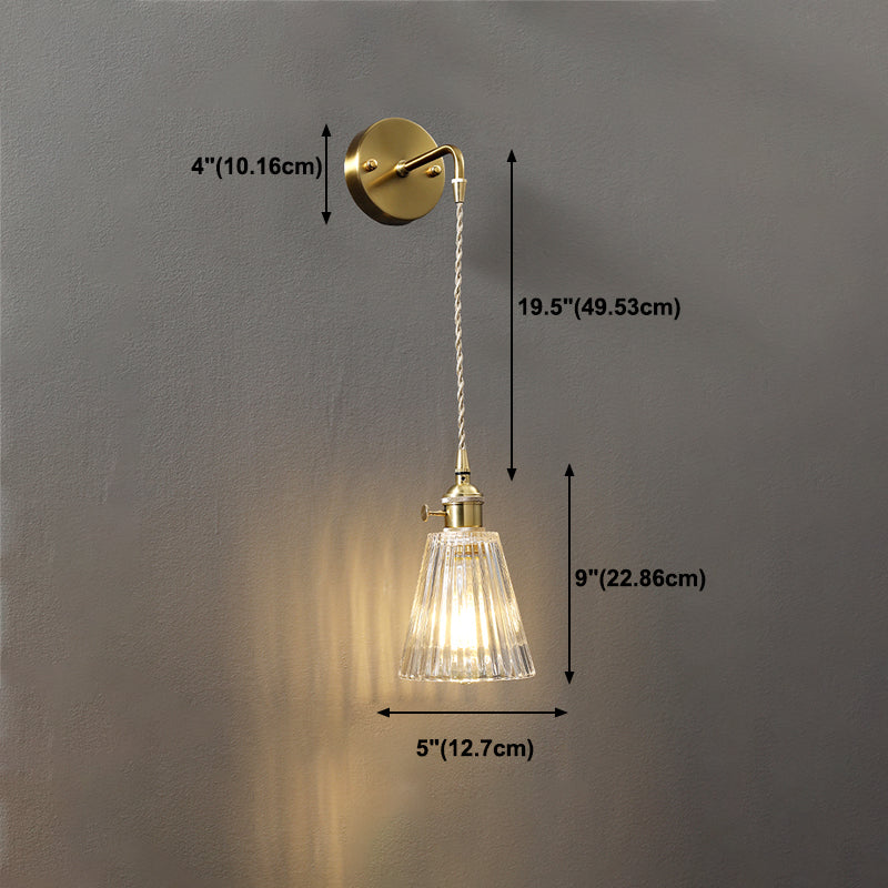 Moderno Wall Light Scone Creative Glass Shade Luz de la pared para dormitorio
