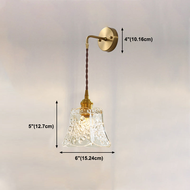 Moderno Wall Light Scone Creative Glass Shade Luz de la pared para dormitorio