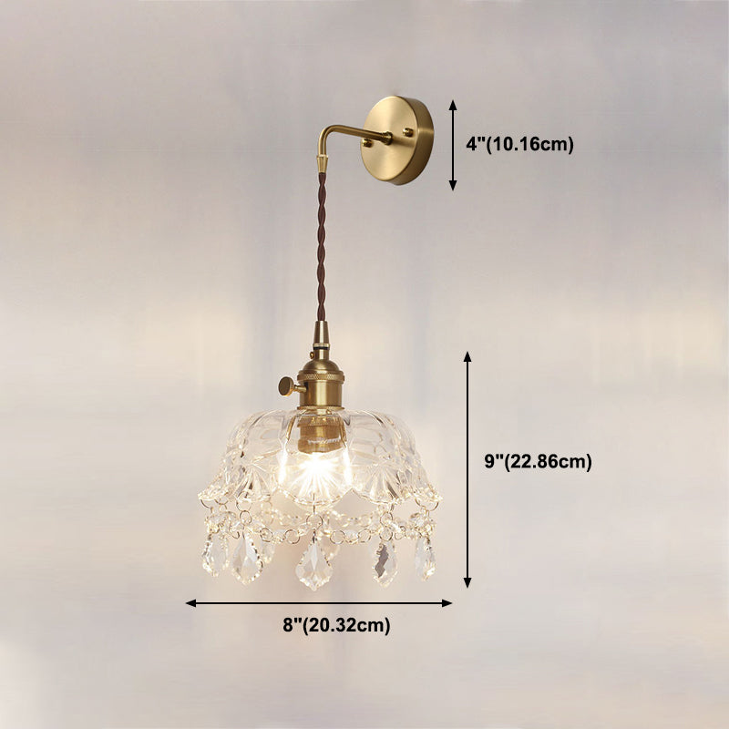 Moderno Wall Light Scone Creative Glass Shade Luz de la pared para dormitorio