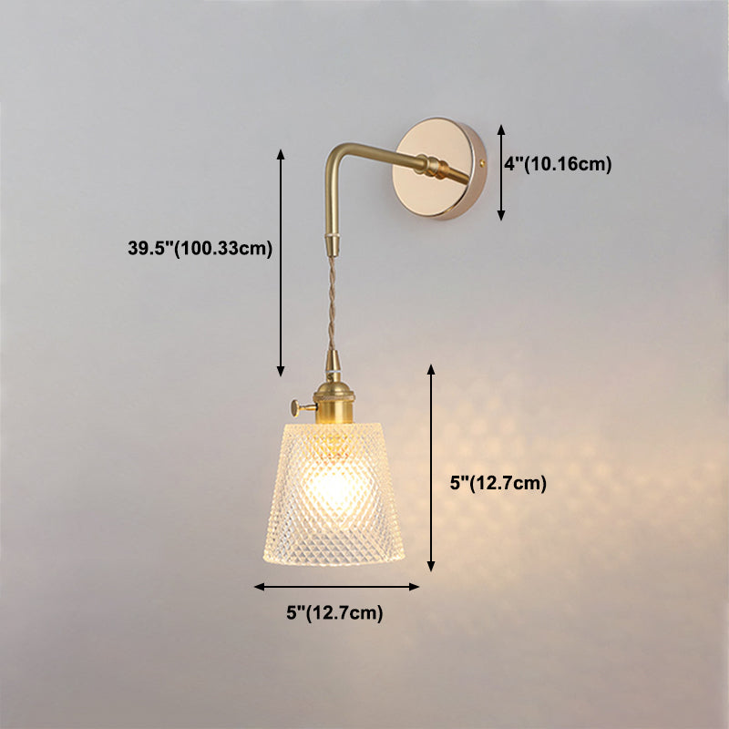 Modern Wall Light Scone Creative Glass Shade Wall Light Fixture for Bedroom