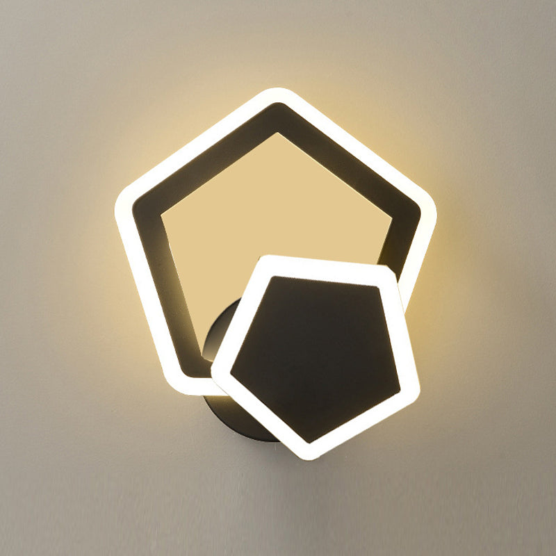 Luci da parete a forma di geometria Luci da monte in metallo per bambini per camera da letto