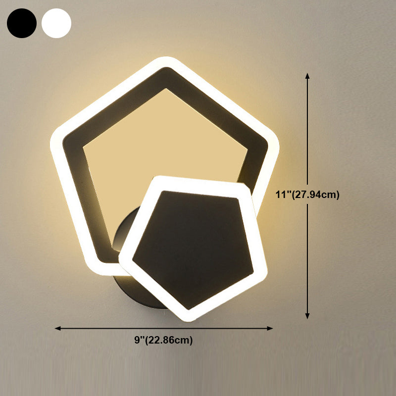 Luci da parete a forma di geometria Luci da monte in metallo per bambini per camera da letto