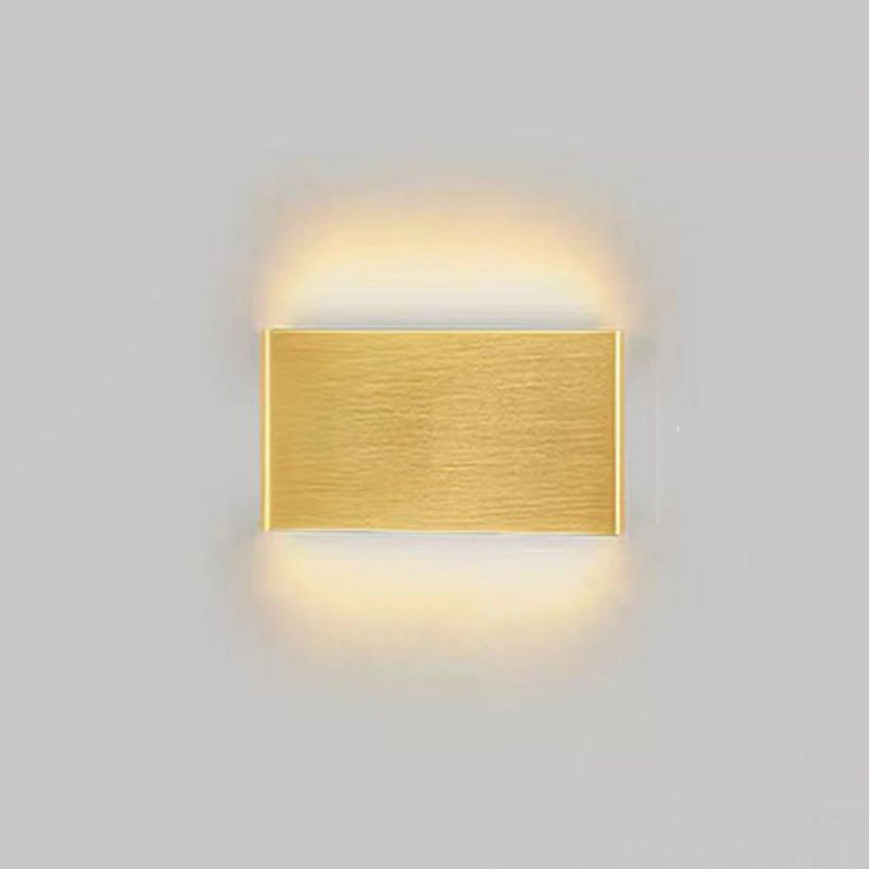 Luz de pared de forma cuadrada de metal estilo moderno 1 luz de montaje de pared de luz