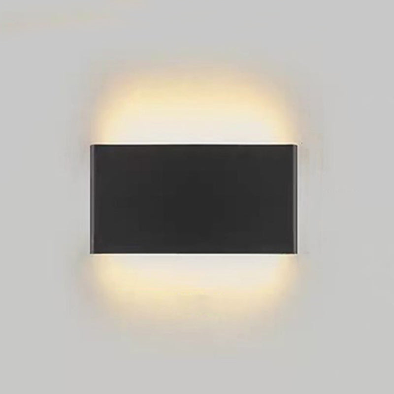 Luz de pared de forma cuadrada de metal estilo moderno 1 luz de montaje de pared de luz