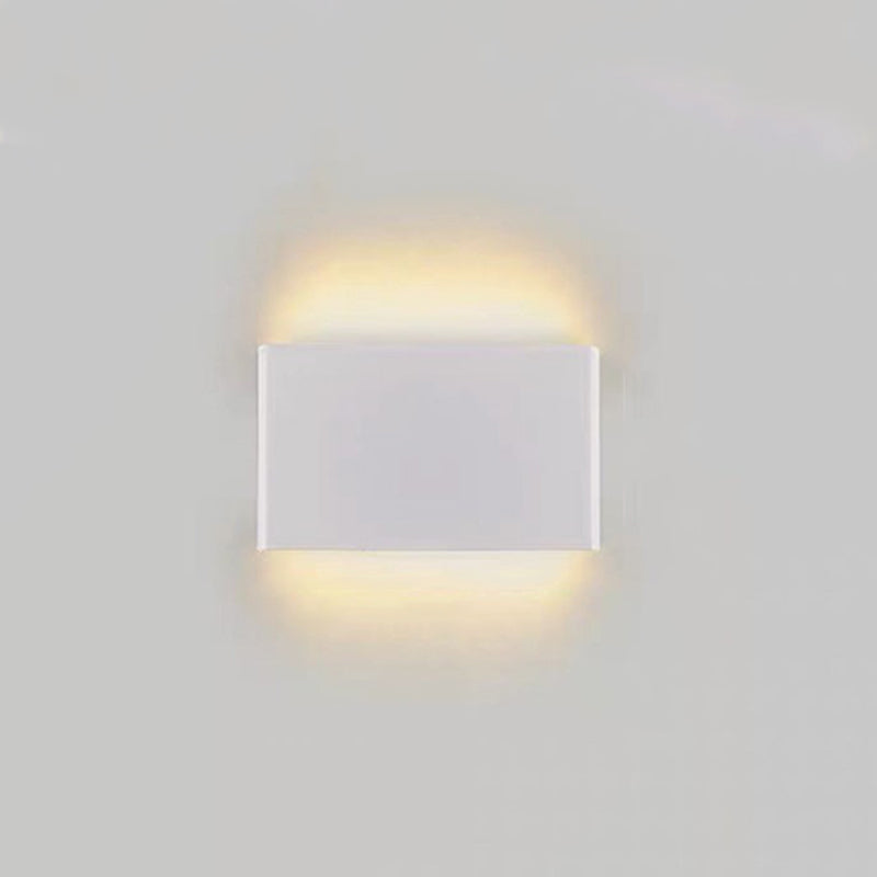Luz de pared de forma cuadrada de metal estilo moderno 1 luz de montaje de pared de luz