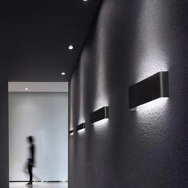 Luz de pared de forma cuadrada de metal estilo moderno 1 luz de montaje de pared de luz