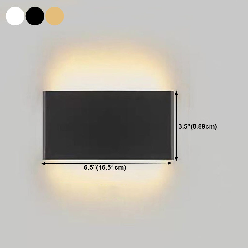 Luz de pared de forma cuadrada de metal estilo moderno 1 luz de montaje de pared de luz