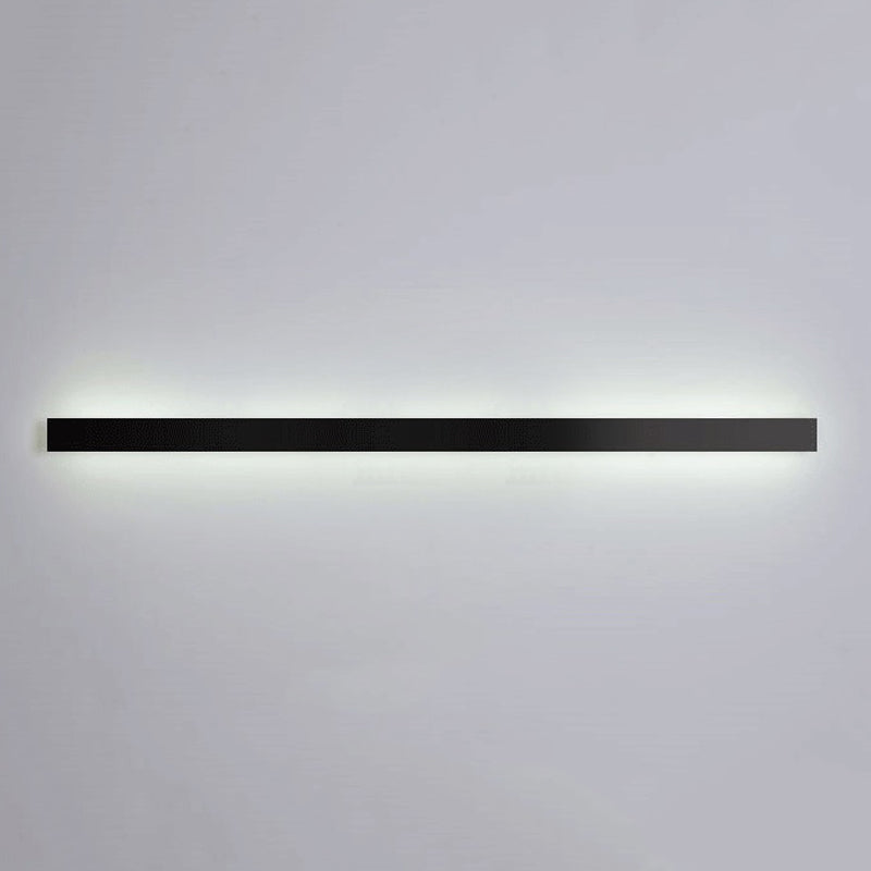 Linear Shape Metal Wall Light Modern Style 1 Light Wall Mounted Light in Black