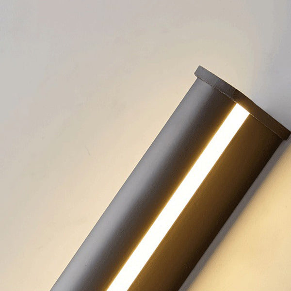 Linear Shape Metal Wall Light Modern Style 1 Light Wall Mounted Light in Black
