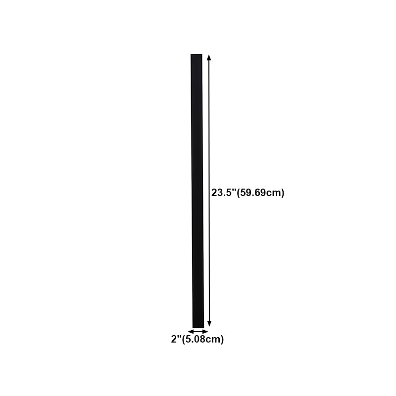 Linear Shape Metal Wall Light Modern Style 1 Light Wall Mounted Light in Black