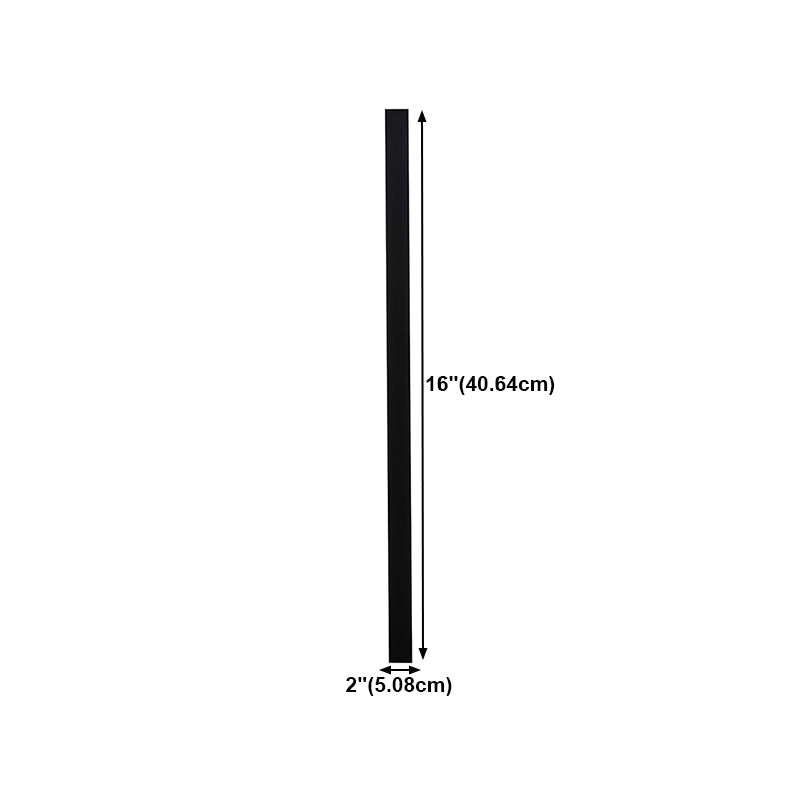 Linear Shape Metal Wall Light Modern Style 1 Light Wall Mounted Light in Black