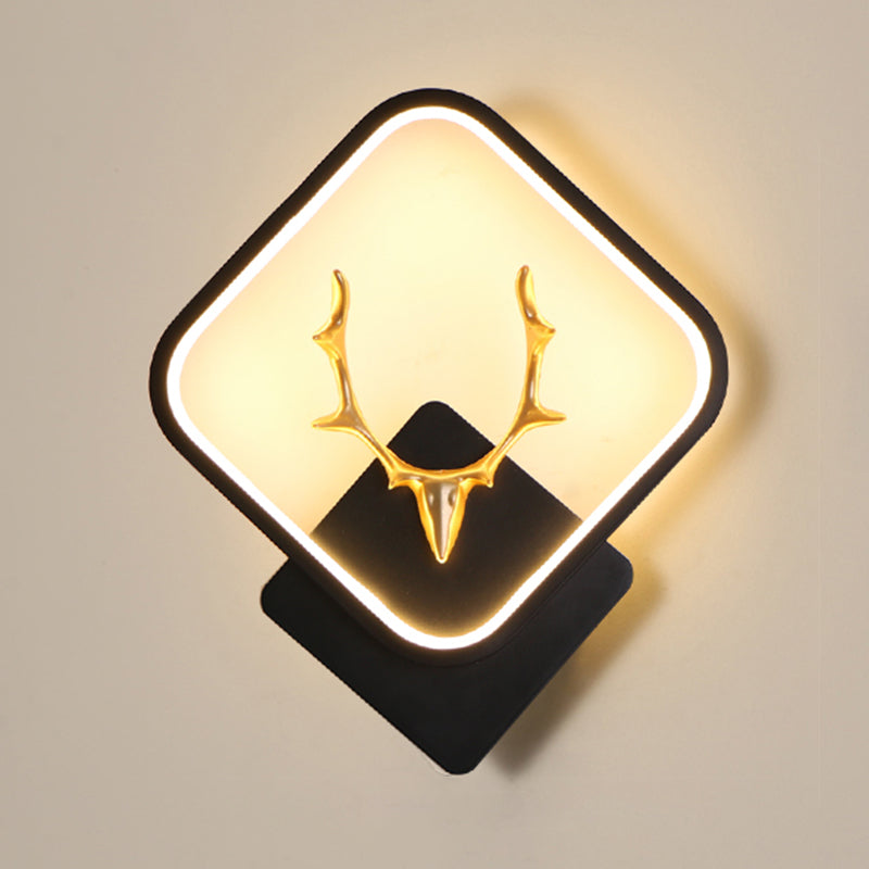 Luz de pared de metal creativa Luz de pared geométrica Moderna Placa para dormitorio