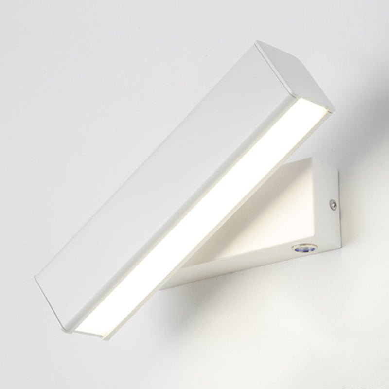 Rotatable Rectangle Wall Light Modern Style Metal 1-Light Wall Mount Light