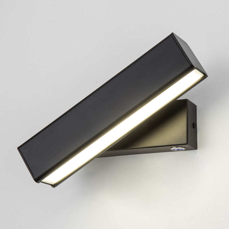 Rotatable Rectangle Wall Light Modern Style Metal 1-Light Wall Mount Light