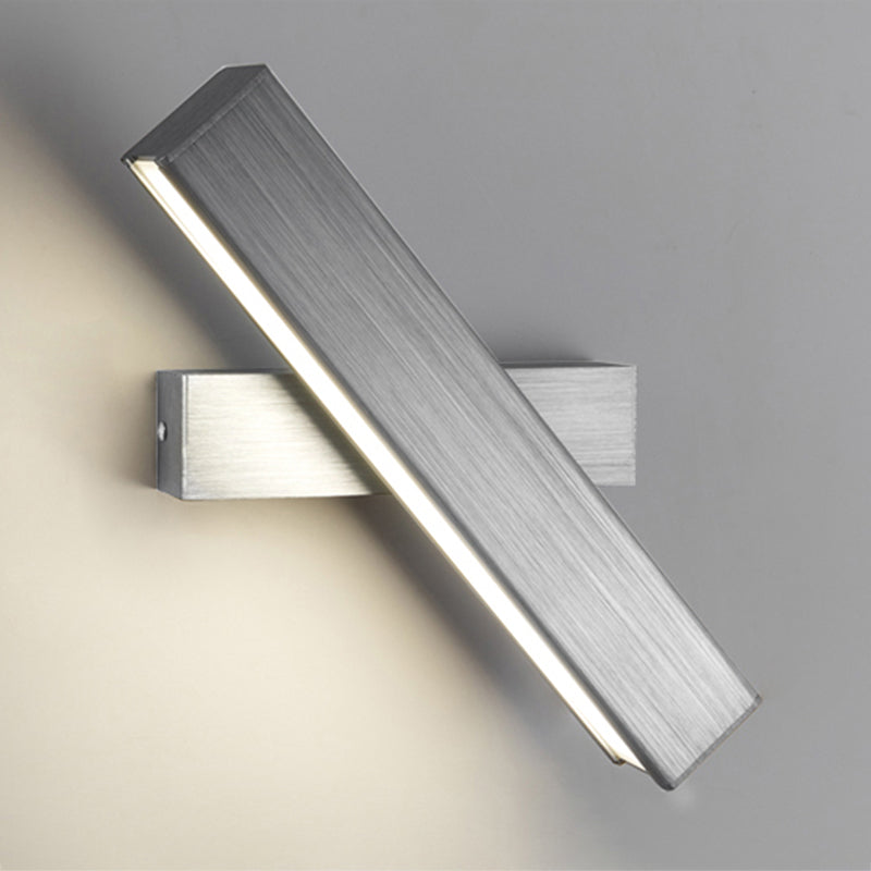 Rotatable Rectangle Wall Light Modern Style Metal 1-Light Wall Mount Light