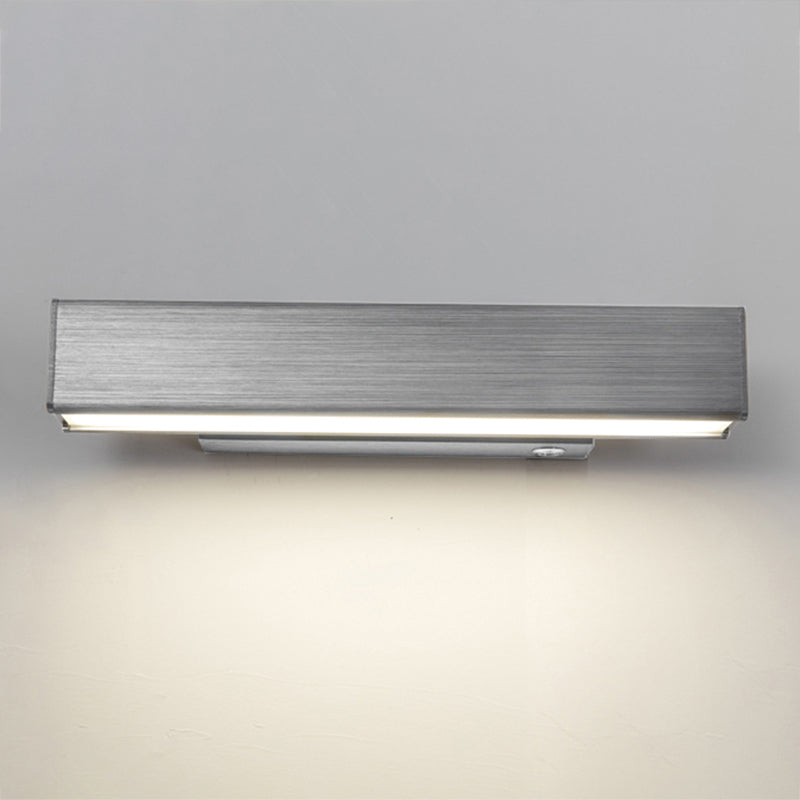 Rotatable Rectangle Wall Light Modern Style Metal 1-Light Wall Mount Light