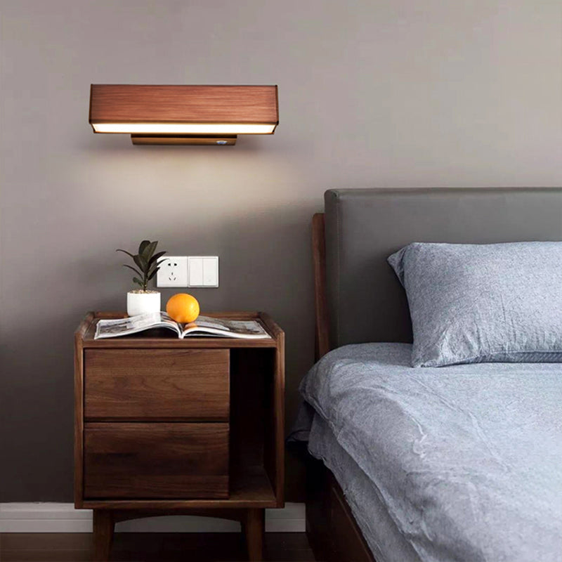 Rotatable Rectangle Wall Light Modern Style Metal 1-Light Wall Mount Light