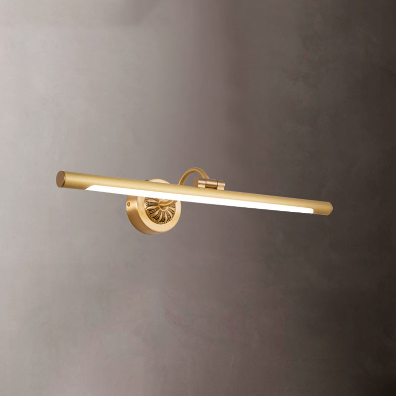 Modern Style Linear Shape Wall Sconce Metal 1 Light Sconce Light for Shower Room