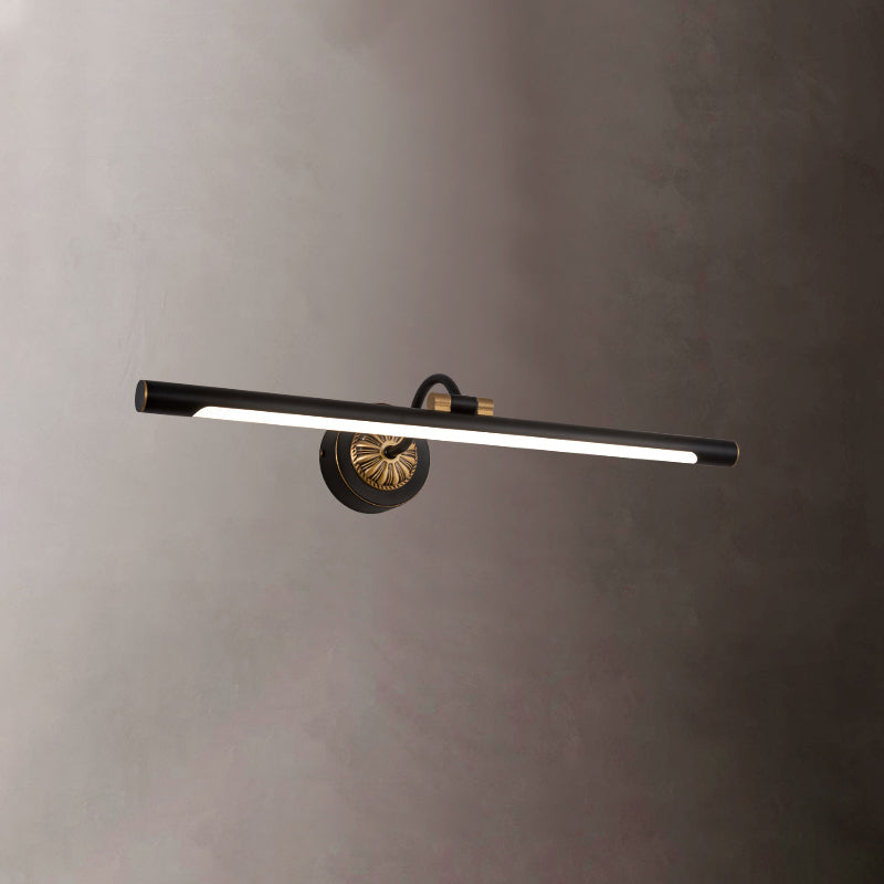 Modern Style Linear Shape Wall Sconce Metal 1 Light Sconce Light for Shower Room