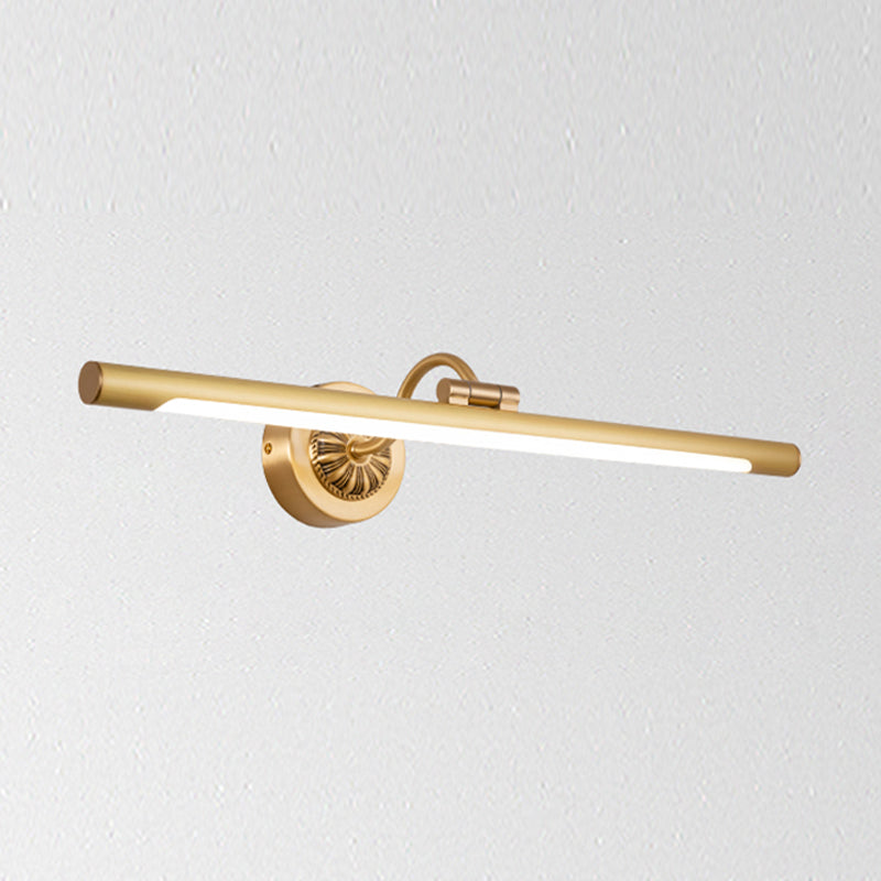 Modern Style Linear Shape Wall Sconce Metal 1 Light Sconce Light for Shower Room