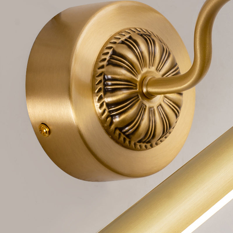 Modern Style Linear Shape Wall Sconce Metal 1 Light Sconce Light for Shower Room