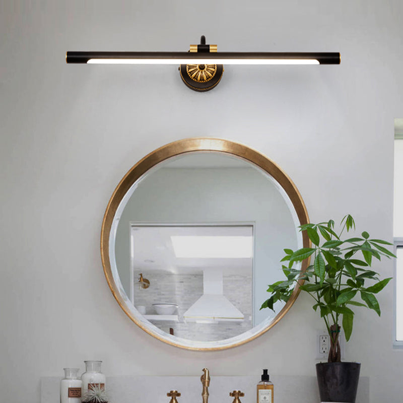 Modern Style Linear Shape Wall Sconce Metal 1 Light Sconce Light for Shower Room