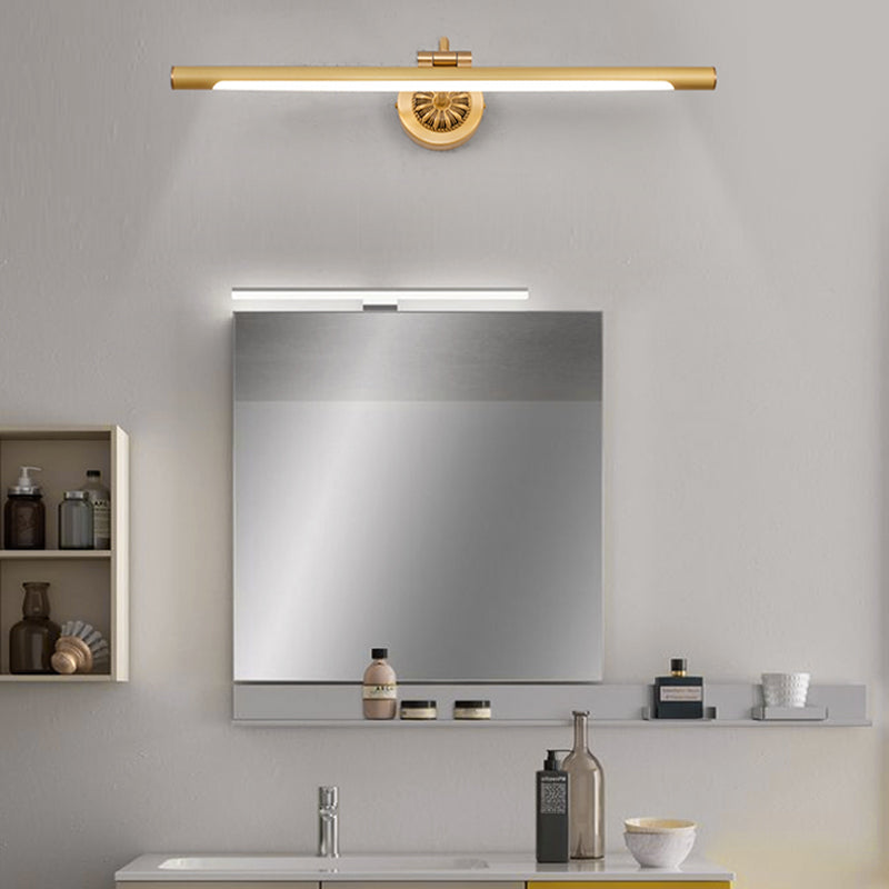 Modern Style Linear Shape Wall Sconce Metal 1 Light Sconce Light for Shower Room