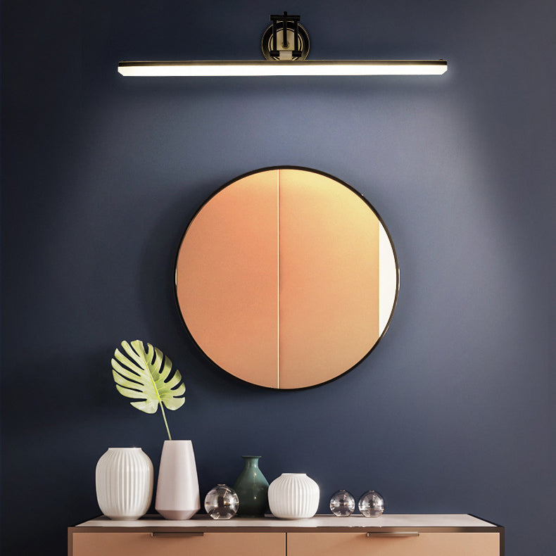 Linear Shape Wall Lighting Modern Style Metal 1-Light Sconce Lamp for Shower Room
