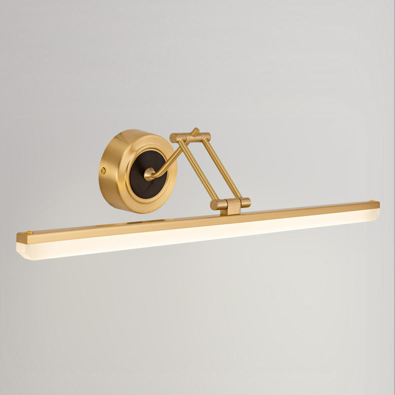 Linear Shape Wall Lighting Modern Style Metal 1-Light Sconce Lamp for Shower Room