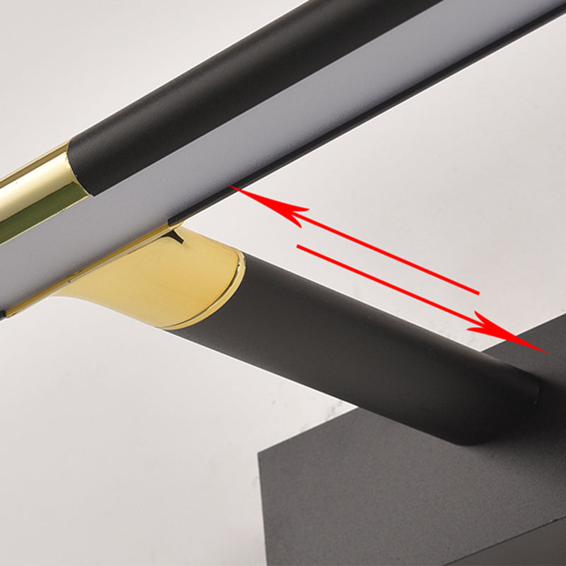 Metal Linear Shape Wall Sconce Modern Style 1 Light Mirror Wall Mount Light for Bathroom