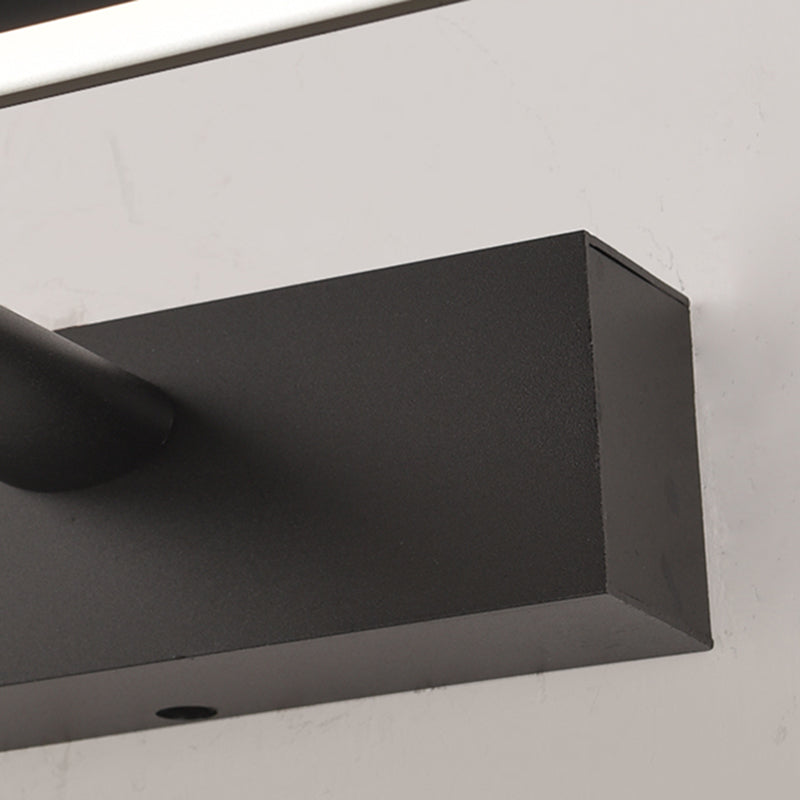 Metal Linear Shape Wall Sconce Modern Style 1 Light Mirror Wall Mount Light for Bathroom