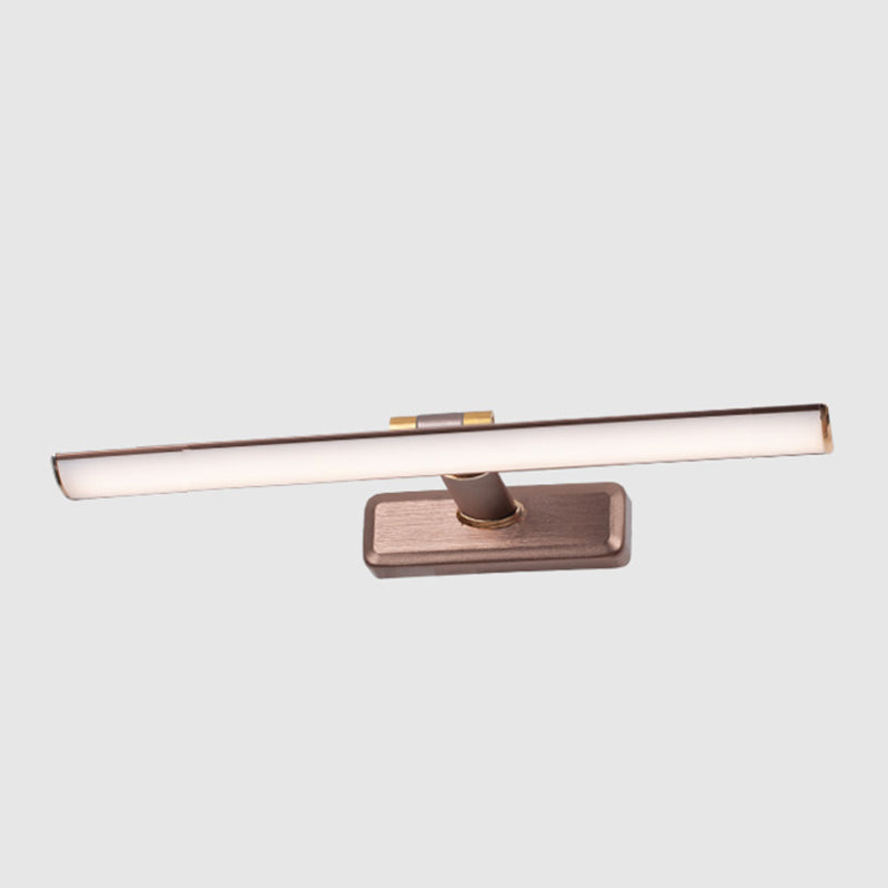Linear Shape Metal Sconce Light Modern Style 1-Light Mirror Wall Mounted Lighting
