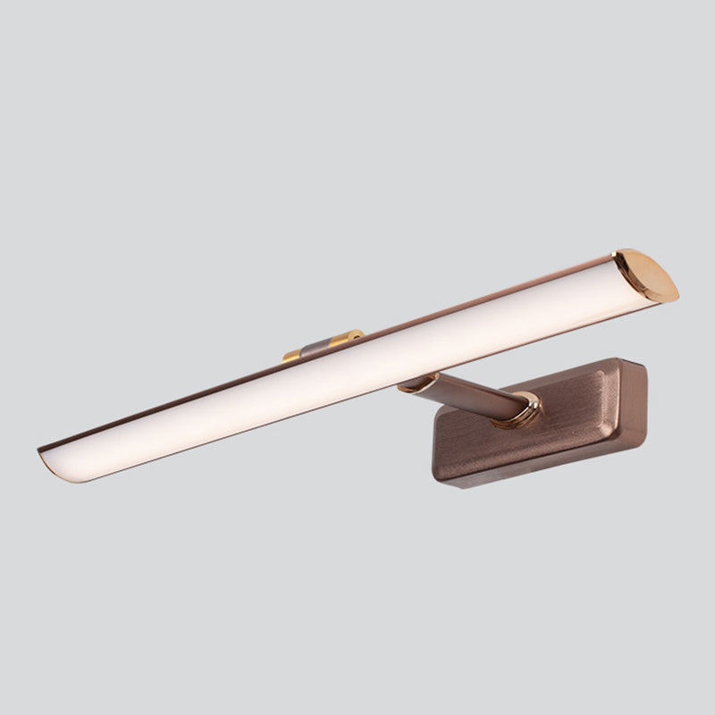 Linear Shape Metal Sconce Light Modern Style 1-Light Mirror Wall Mounted Lighting