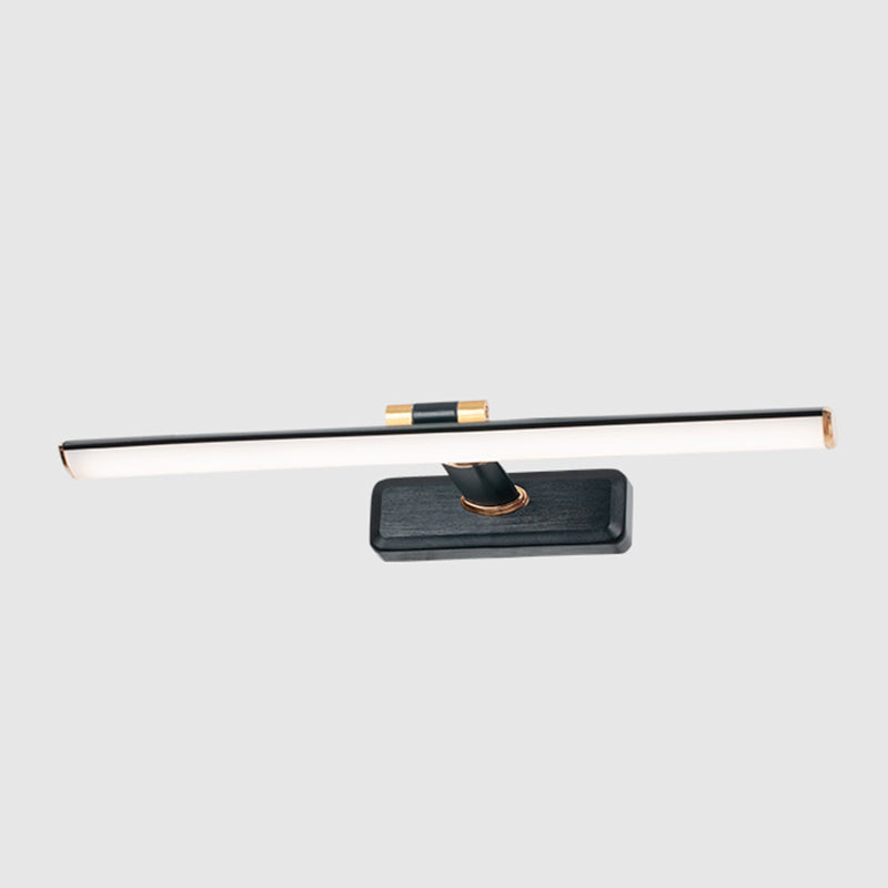 Linear Shape Metal Sconce Light Modern Style 1-Light Mirror Wall Mounted Lighting