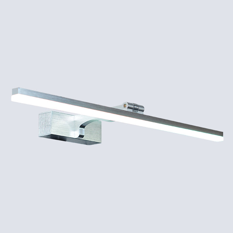 Linear Metal Wall Light Fixture Modern Style 1-Light Mirror Wall Mount Lighting