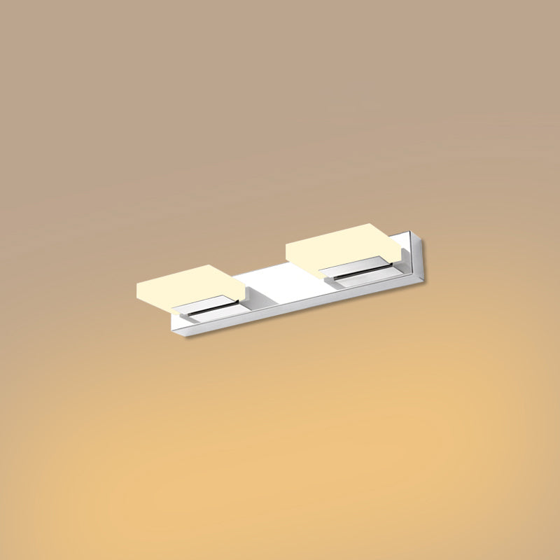 Iluminación de tocador cuadrado estilo moderno de metal múltiples luces de polvo de tocador