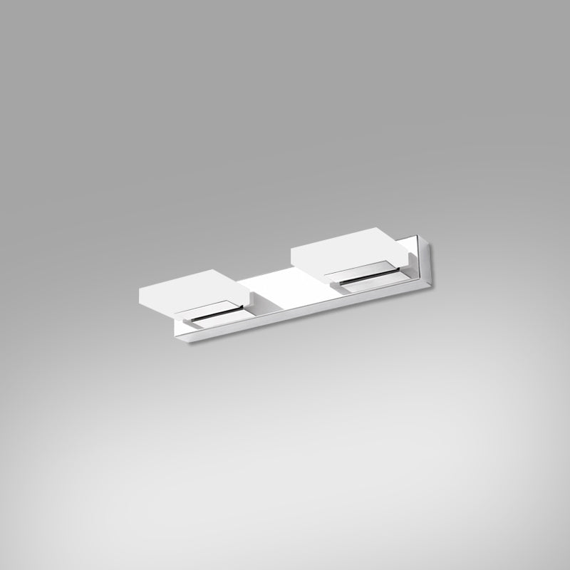 Iluminación de tocador cuadrado estilo moderno de metal múltiples luces de polvo de tocador