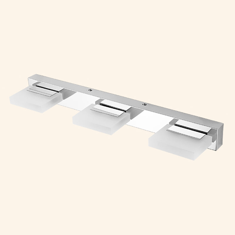 Iluminación de tocador cuadrado estilo moderno de metal múltiples luces de polvo de tocador