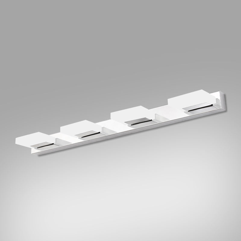 Iluminación de tocador cuadrado estilo moderno de metal múltiples luces de polvo de tocador