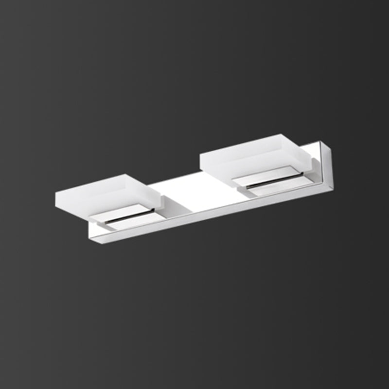 Iluminación de tocador cuadrado estilo moderno de metal múltiples luces de polvo de tocador